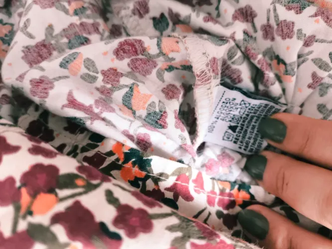 Camisa de algodão estampada