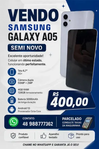 Vendo Samsung Galáxia A05