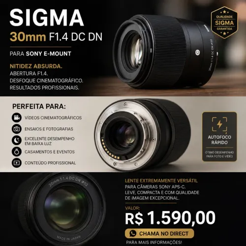 Lente sigma 30mm 1.4 Sony
