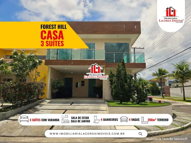 Condomínio Forest Hill Forest Hill, duplex com 3 suítes, Ambientes integrados, Piscina com