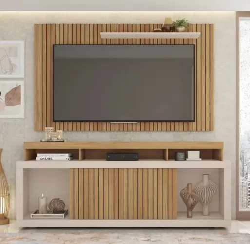 Painel com rack para TV