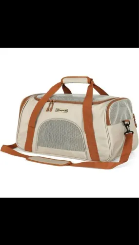 Bolsa de transporte para cães e gatos bege Up4You