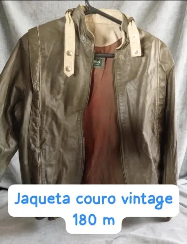 Jaqueta de couro vintage