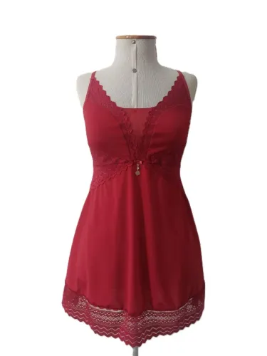 camisola vermelha renda tule nova com etiqueta