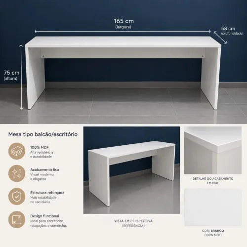 Mesa de escritório em MDF