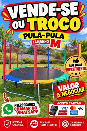 Cama elástica troco ou vendo