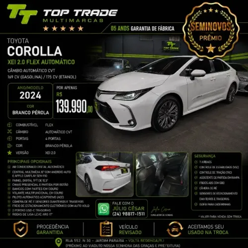 Toyota Corolla XEI 2.0 Flex 16V Aut. 2024