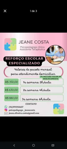 Reforço escolar domiciliar 