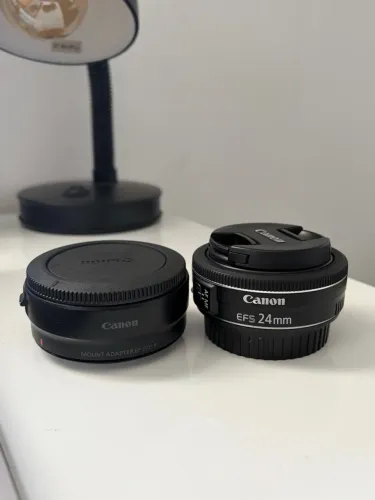 Adaptador e Lente 24mm Original Canon
