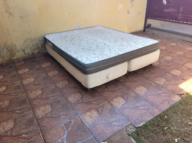 Linda cama box de casal casal tamanho queem
