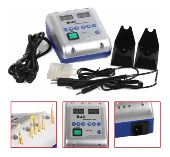 Gotejador Elétrico Duplo SJK para Cera - Prótese/Odontologia (Impecável)