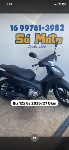 Honda Biz 125 ES Okm 2026/27 emplacada