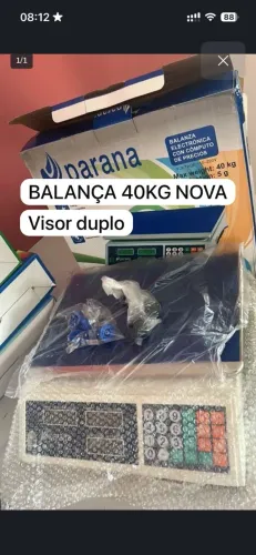 Balança de Mesa 40kg Ideal p/ feiras, mercados e lojas! Capacidade 40kg, tampa reforçada,