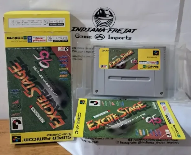 Jogo de Super Famicom J. League Excite Stage '95 original completo CIB