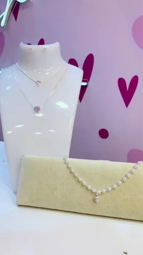 Conjunto coração de cristal