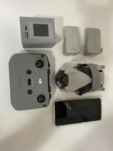 Drone DJI Mini 3 - homologado e cadastrado no SISANT + Celular Xiamo Note 8 Pro para tela