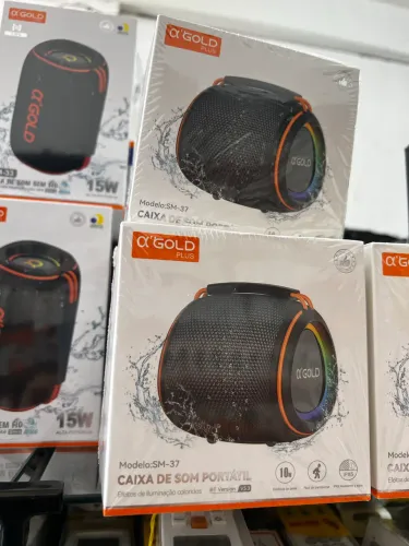 Caixa de Som Portátil Led RGB
