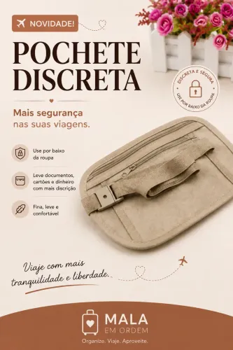 Pochete Discreta para Viagens e Atividades