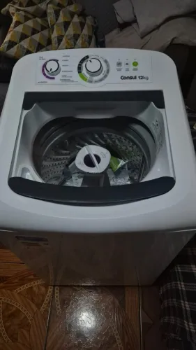 Máquina de Lavar Consul 12Kg Automática Ciclo Edredon Cesto Inox CWH12BB 110 Volts