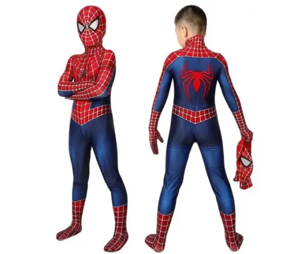 Fantasia roupa macacão do homem aranha e lança teia, novos.