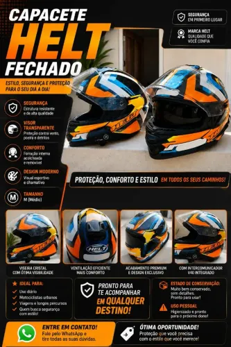 Vendo 2 capacete Helt tamanho 58 e 60
