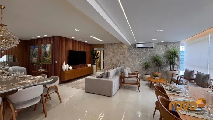 Setor Marista, 140m² 3 suítes Mobiliado e Decorado