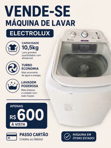Máquina Electrolux 10,5kg
