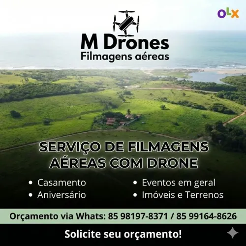 Filmagem com drone.