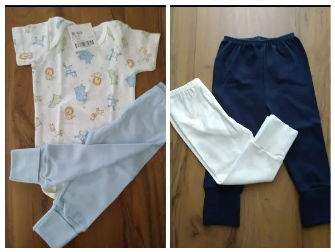 Roupas de bebê 4 peças Novas tamanho 6 e 9 meses