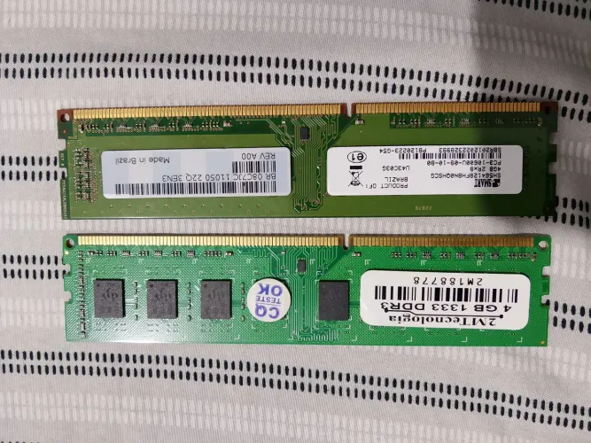 Duas Memória Ram 4gb ddr3 1333