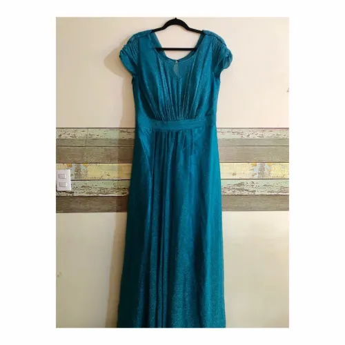 Vestido de festa turquesa