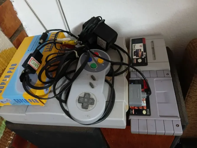 super nintendo super nes completo funcionando + NBA Live e Hockey Pro Sports