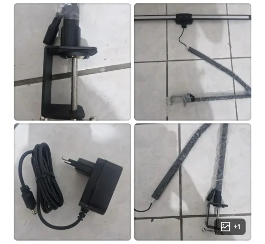Luminária de Mesa LED Qfun J03 - Dupla Cabeça, Flexível e Regulável