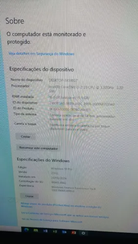 Computador Desktop i3, 16ram, 480gb.