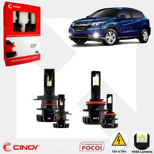 Kit Led Cinoy H4 + H11 Honda Hrv 15 A 18