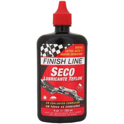 Óleo Lubrificante Finish Line Seco Teflon Plus Dry 120ml Vermelho p/ Correntes Bike 5337