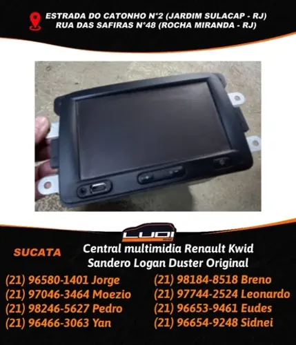 Central multimidia Renault Kwid Sandero Logan Duster Original