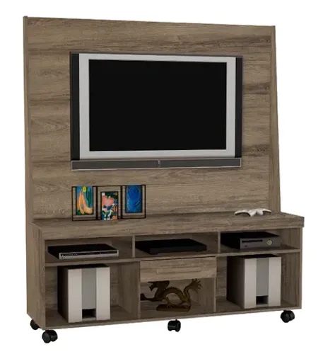 Rack + Painel Aleixo com rodízios para TV até 55''! Frete + Montagem Grátis!