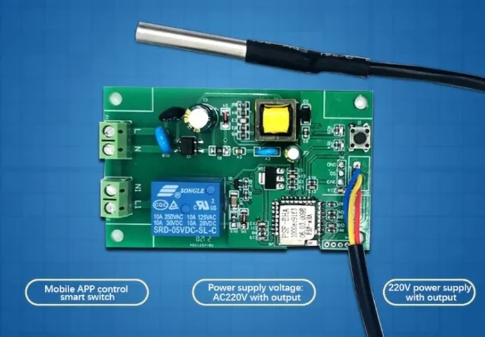 Controlador de Temperatura e umidade sem fio wifi ewelink 220v 18b20 Arduino COD-AM520 