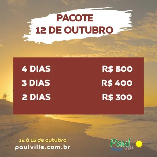 Olha que legal essa super promoção para o feriado de outubro