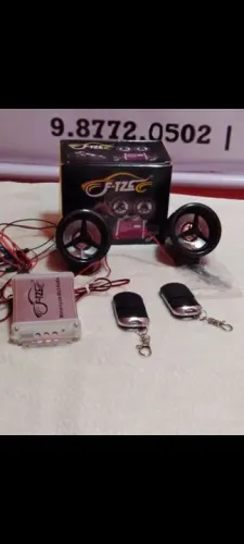 Som com alarme bluetooth pra moto aceito cartão!