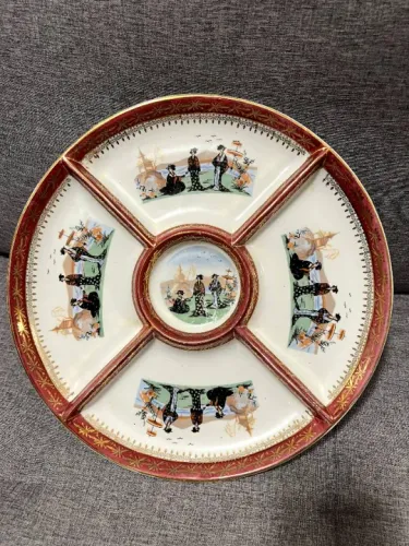 Petisqueira de Porcelana da Porcelana Paraná em Ouro.