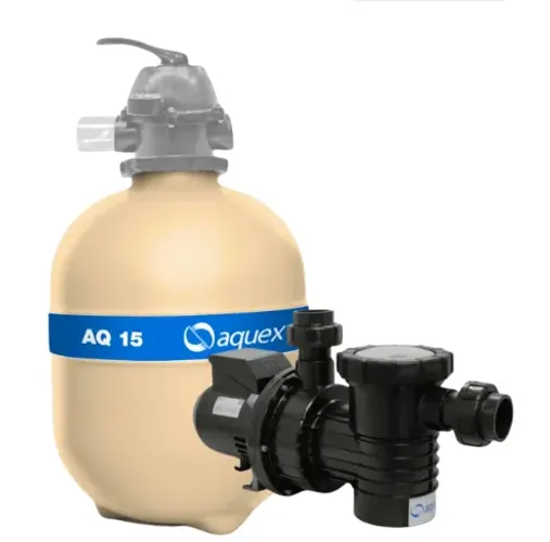Kit para Piscinas Aquex até 45 mil litros - AQ15 + Bomba de 1/2 cv