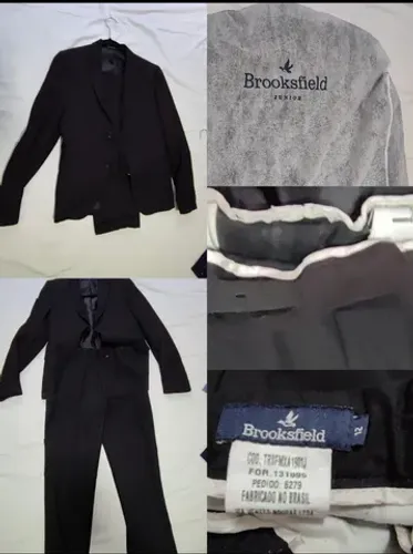 Terno preto infanto juvenil completo Brooksfield