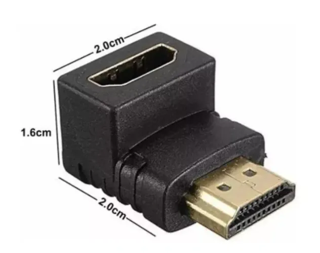 Adaptador Hdmi Macho X Hdmi Femea ( 90graus Para Baixo )