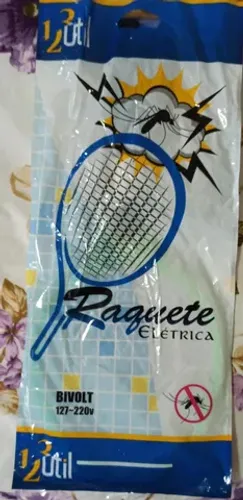 Raquete Elétrica Mata Pernilongo e Mosquito 110220 V-123 Util Nova Original 30