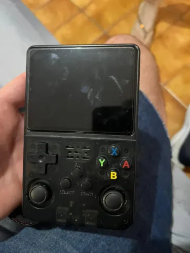 Vídeo game portátil r36s com case e carregador