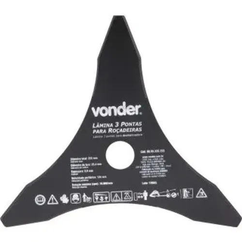 LAMINA 3 PONTAS VONDER P/ROCADEIRA FURO 25,4MM