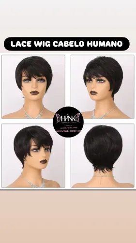 Lace WIG Cabelo humano Curtinho 