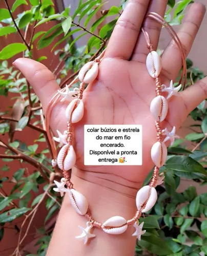 Colar tema praia em promoção R$:15,00